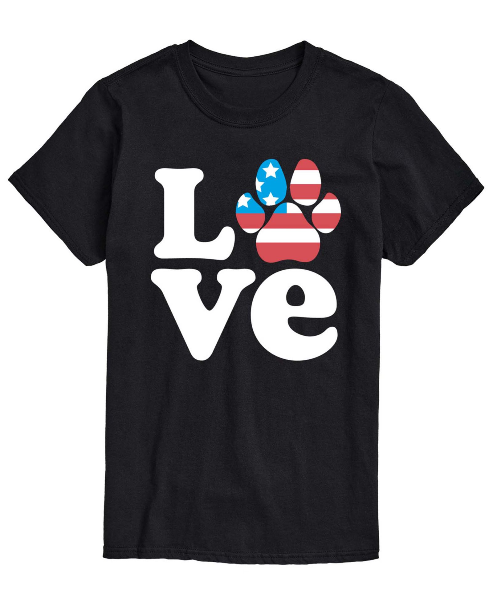 AIRWAVES Men's Love America Paw Short-Sleeve Graphic T-Shirt