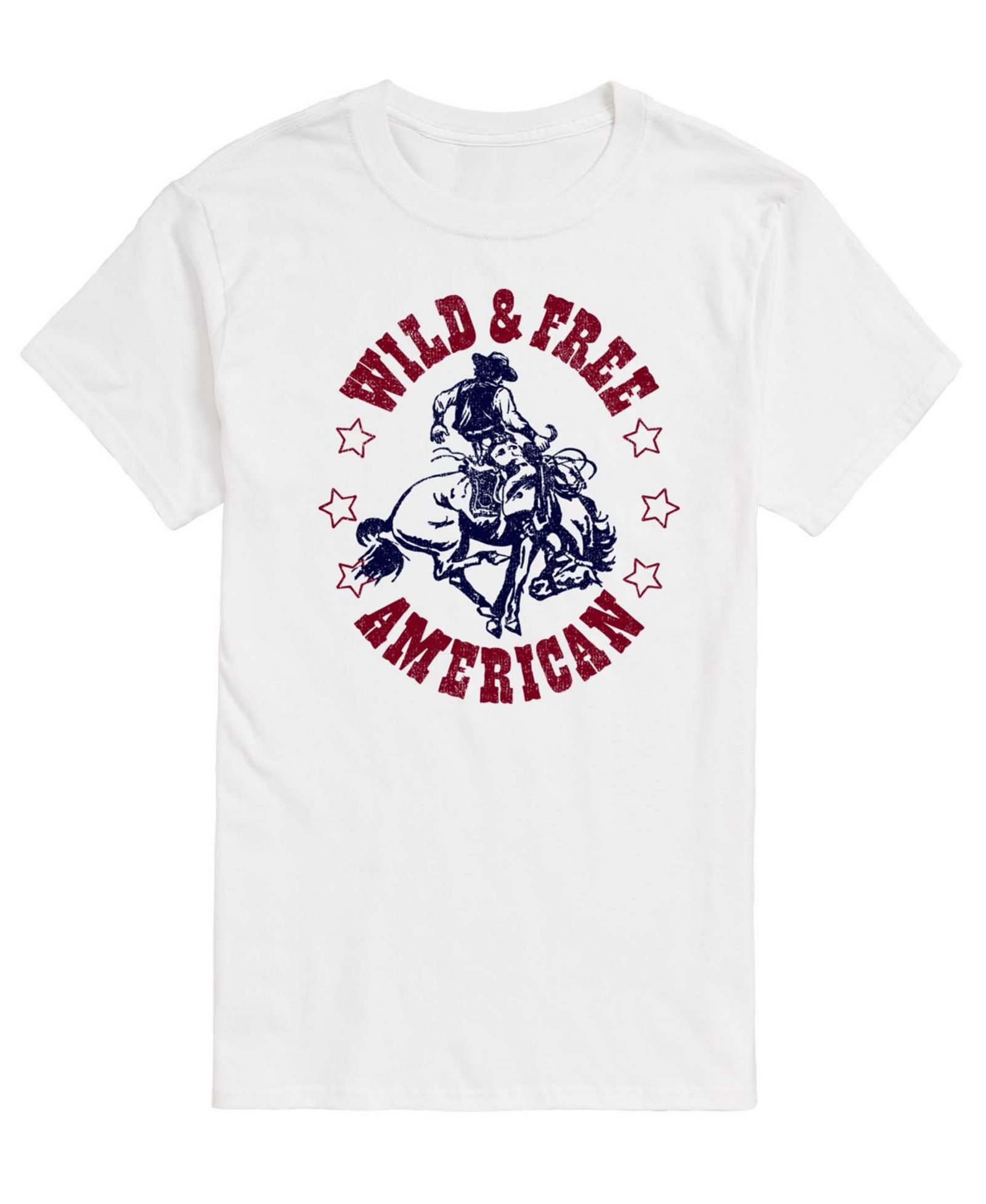 AIRWAVES Men's Wild And Free American Short-Sleeve Graphic T-Shirt