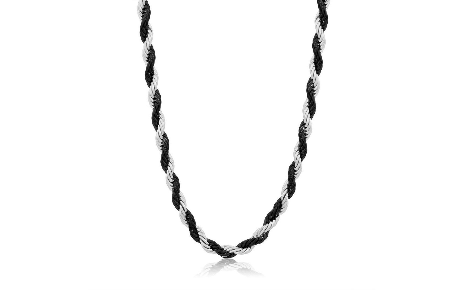 Двухцветная цепь из нержавеющей стали Metallo 5mm Rope Chain