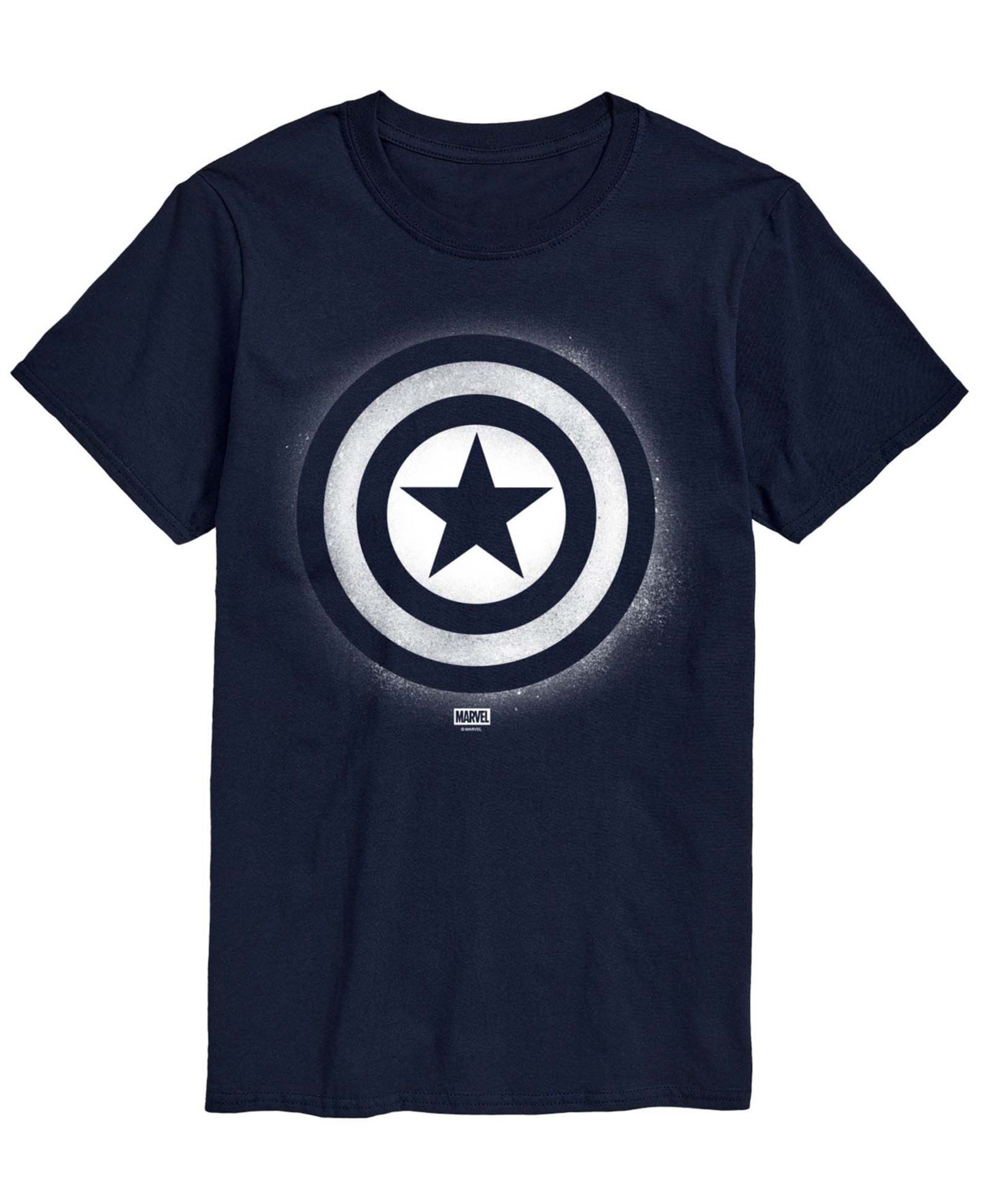 AIRWAVES Men's Captain America Logo Short-Sleeve Graphic T-Shirt