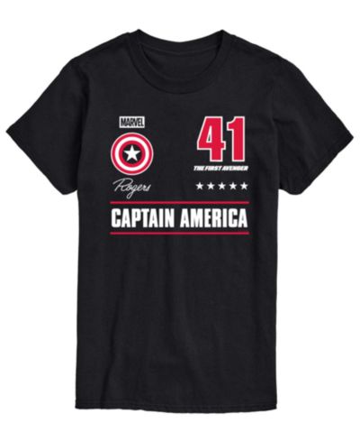 AIRWAVES Men's Captain America Jersey Short-Sleeve Graphic T-Shirt