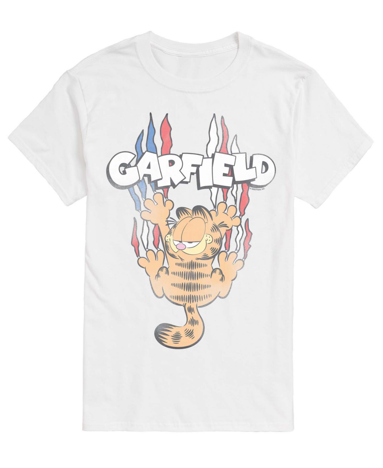 AIRWAVES Men's Garfield Americana Tonal Washed Short-Sleeve Graphic T-Shirt