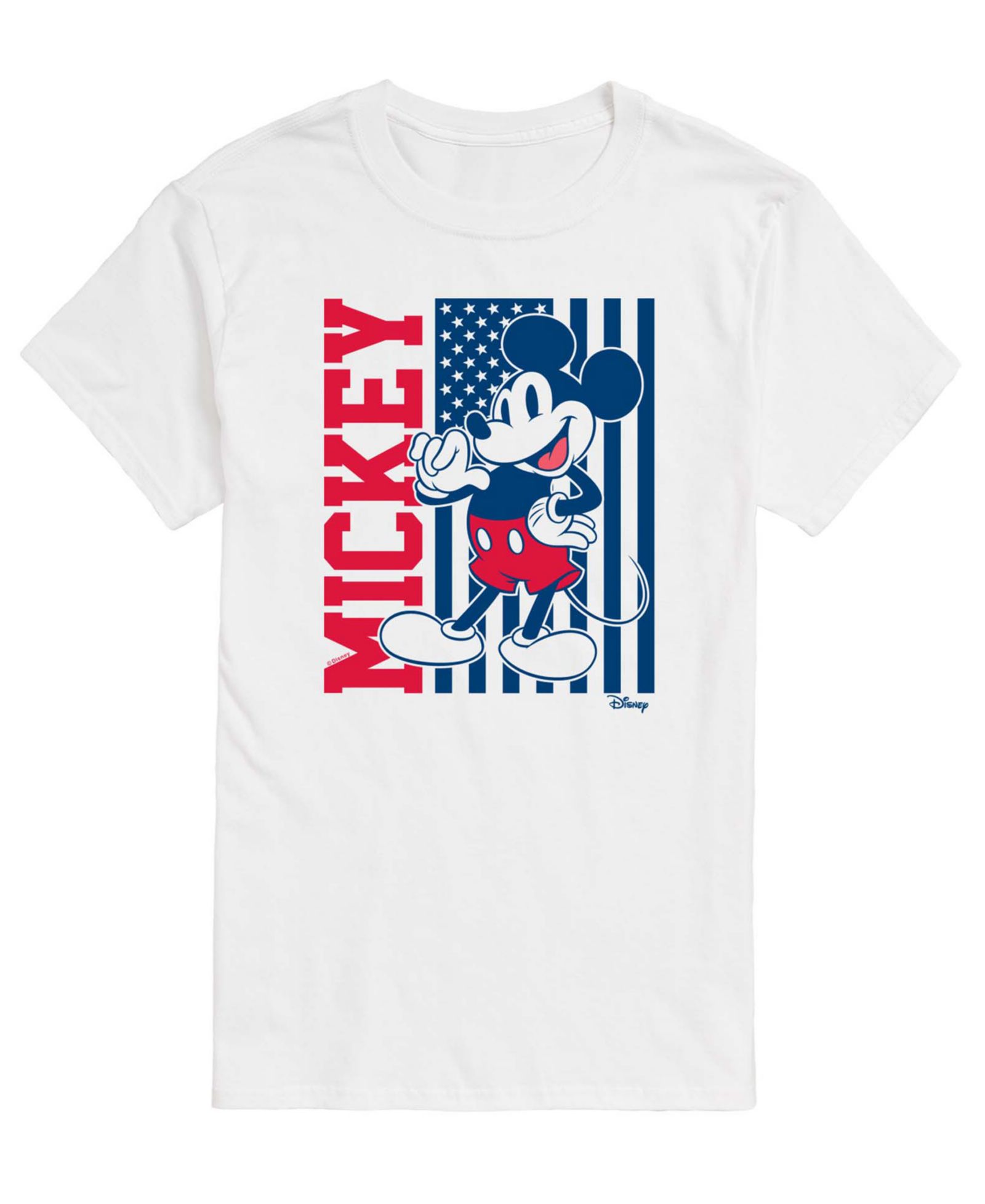 AIRWAVES Men's Disney Mickey Vertical Flag Short-Sleeve Graphic T-Shirt