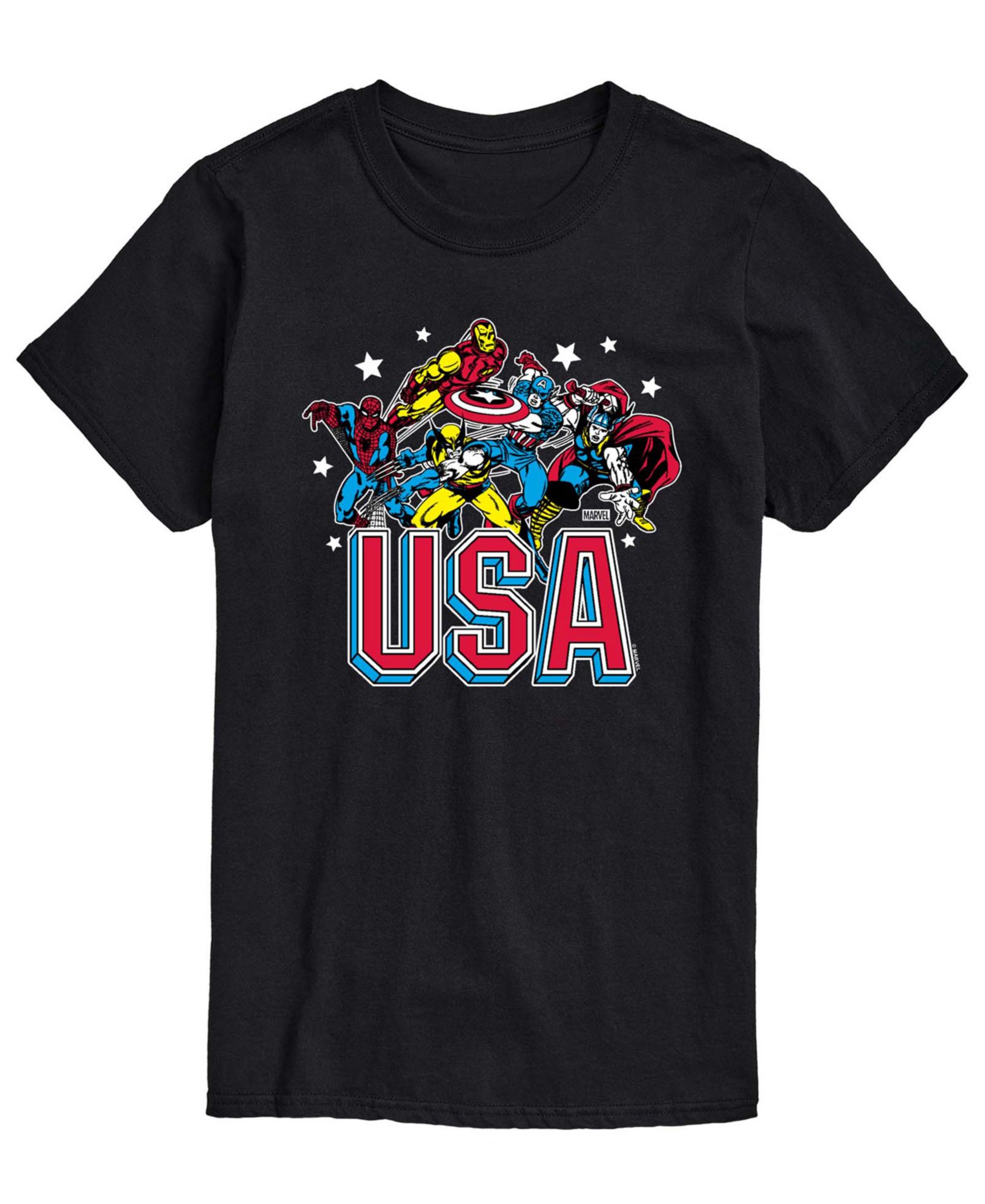 AIRWAVES Men's Marvel USA Short-Sleeve Graphic T-Shirt