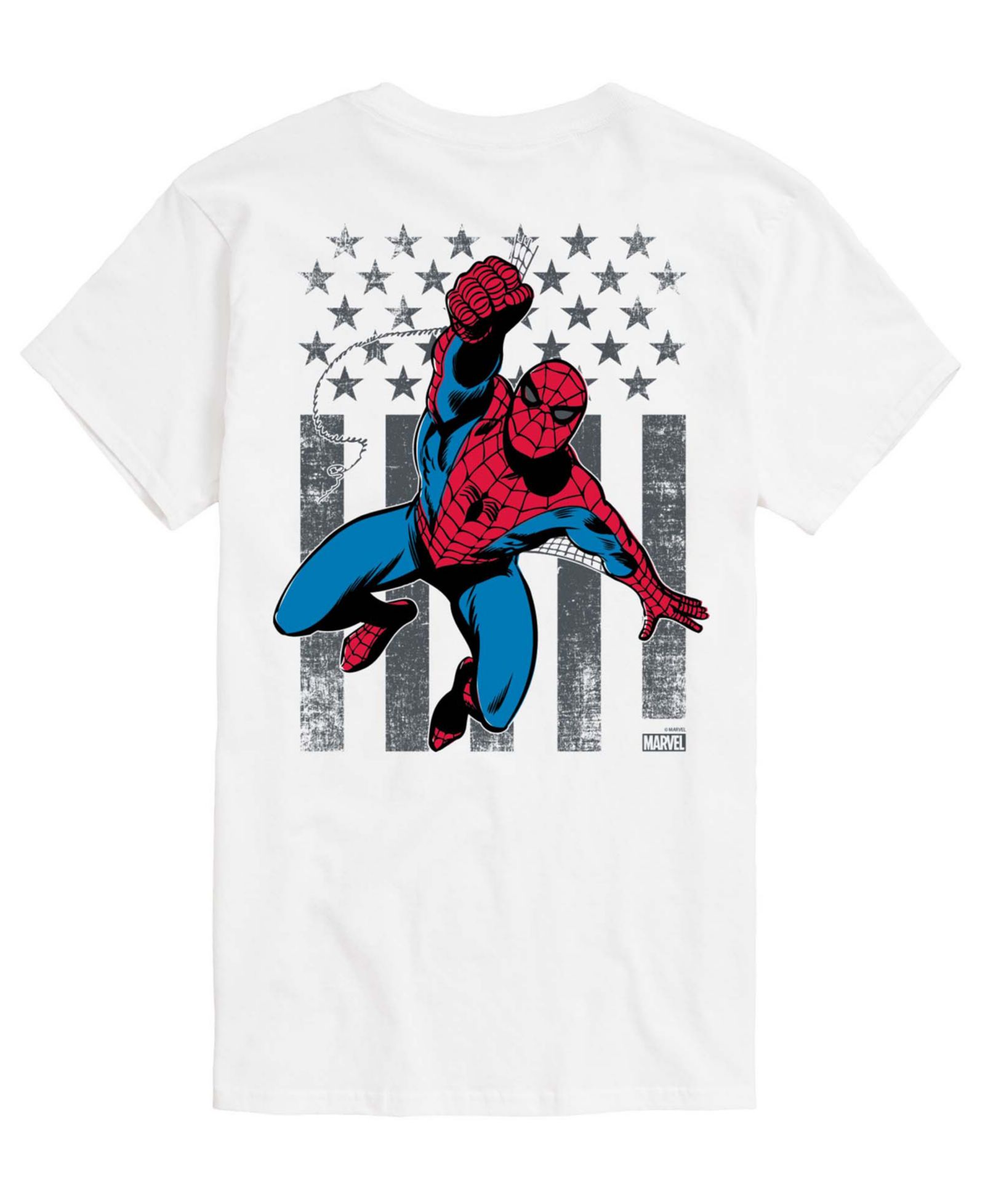 AIRWAVES Men's Spiderman Crawling Flag Short-Sleeve Graphic T-Shirt