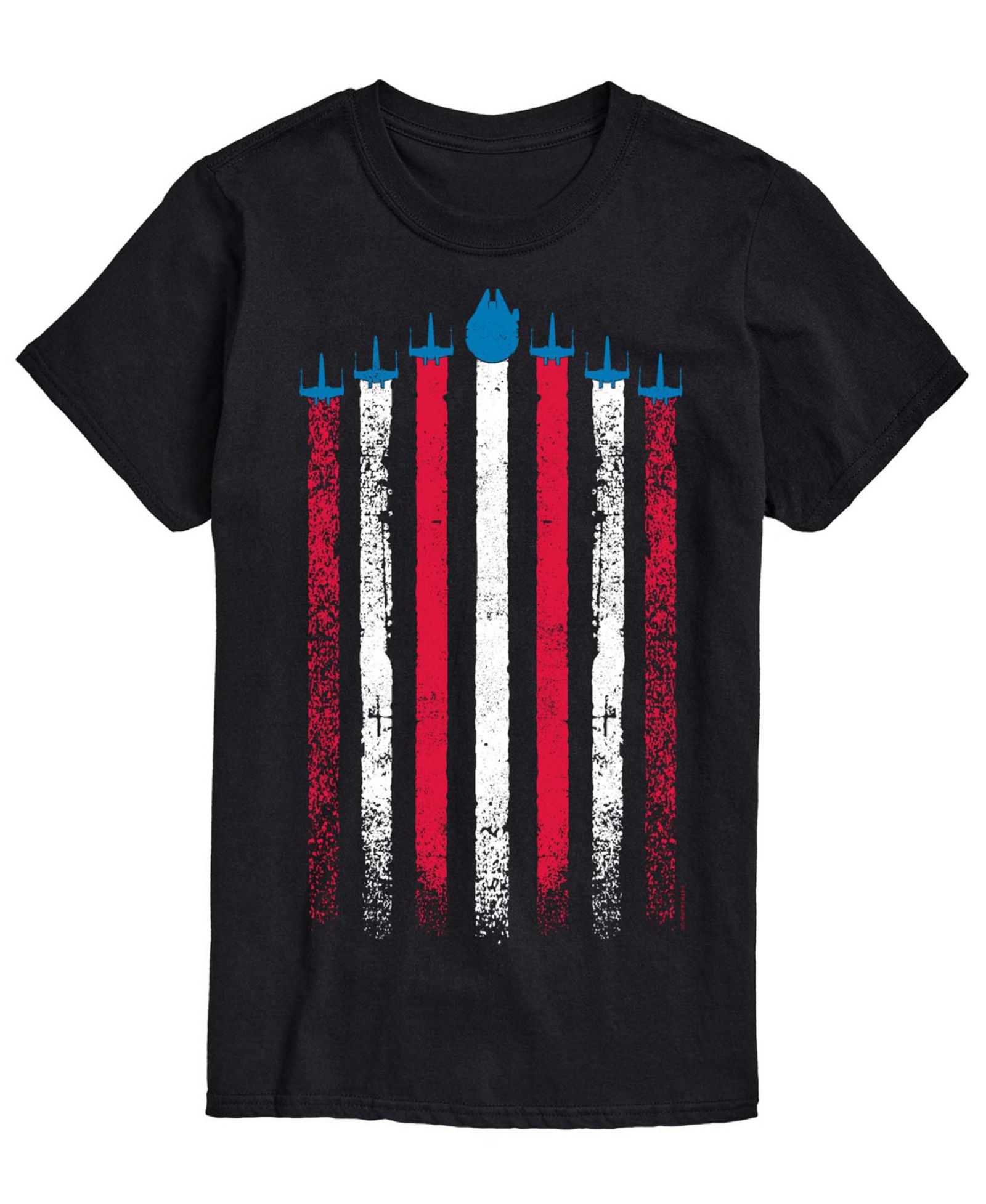 AIRWAVES Men's Star Wars Flag Ships Short-Sleeve Graphic T-Shirt