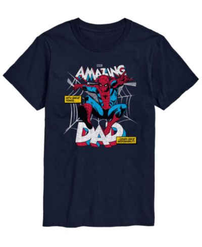 AIRWAVES Men's Spiderman Amazing Dad Short-Sleeve Graphic T-Shirt