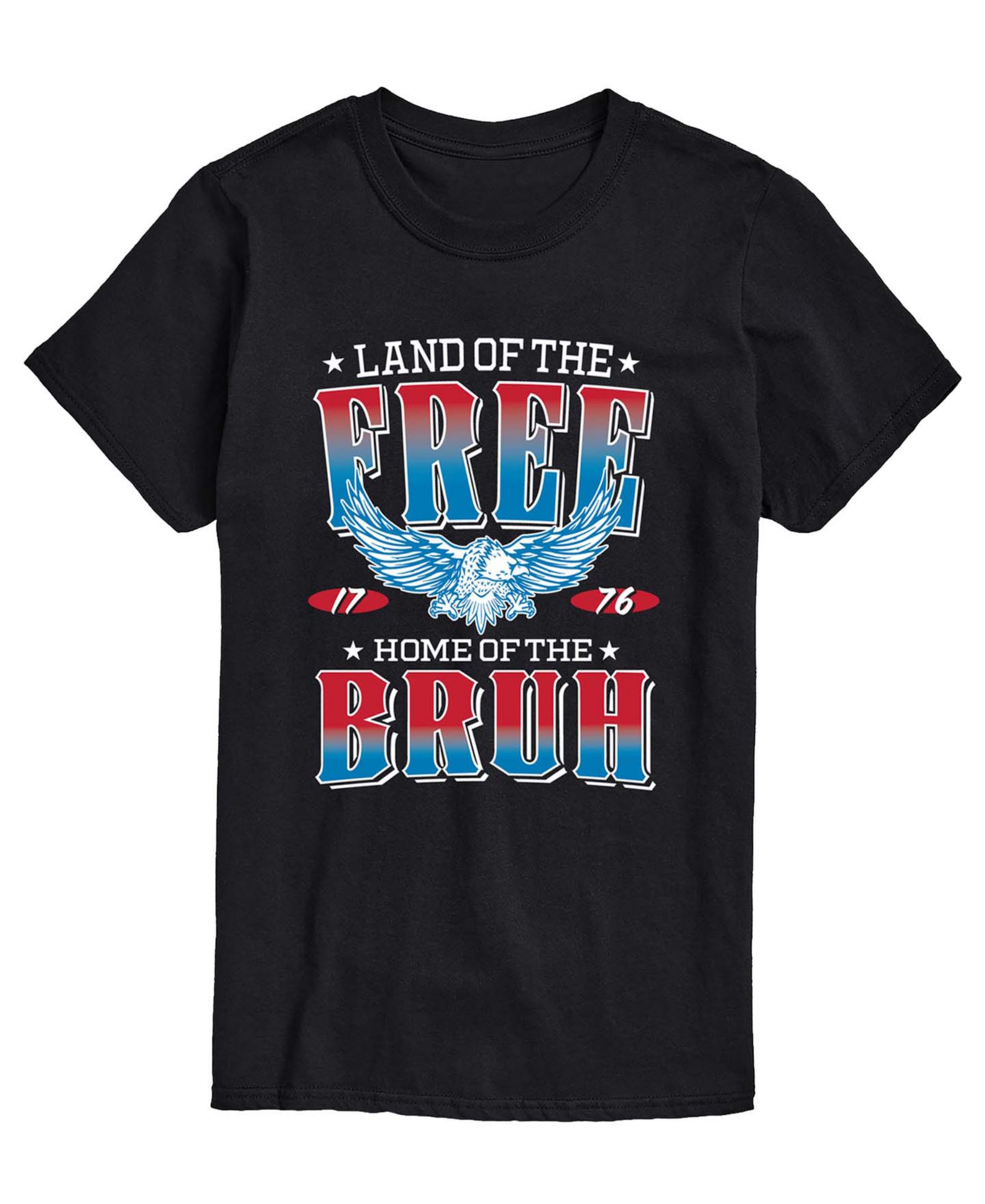 AIRWAVES Men's Land Of The Free Home Of The Bruh Short-Sleeve Graphic T-Shirt