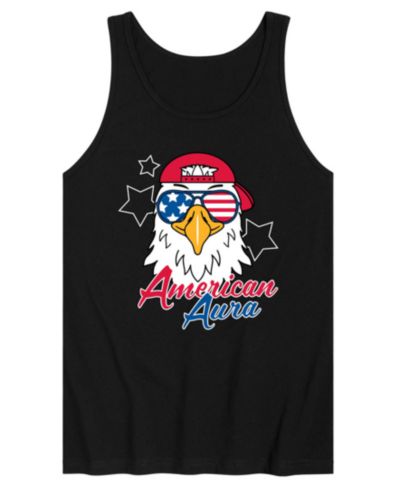 AIRWAVES Мужской топ без рукавов American Aura Eagle Graphic