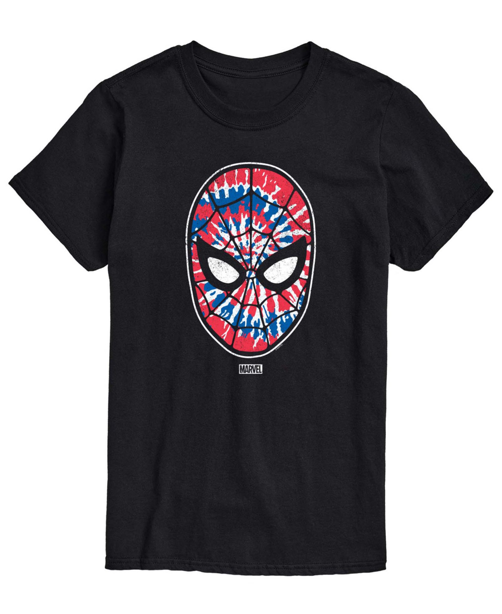 AIRWAVES Men's Spiderman Flag Fill Spiderman Short-Sleeve Graphic T-Shirt