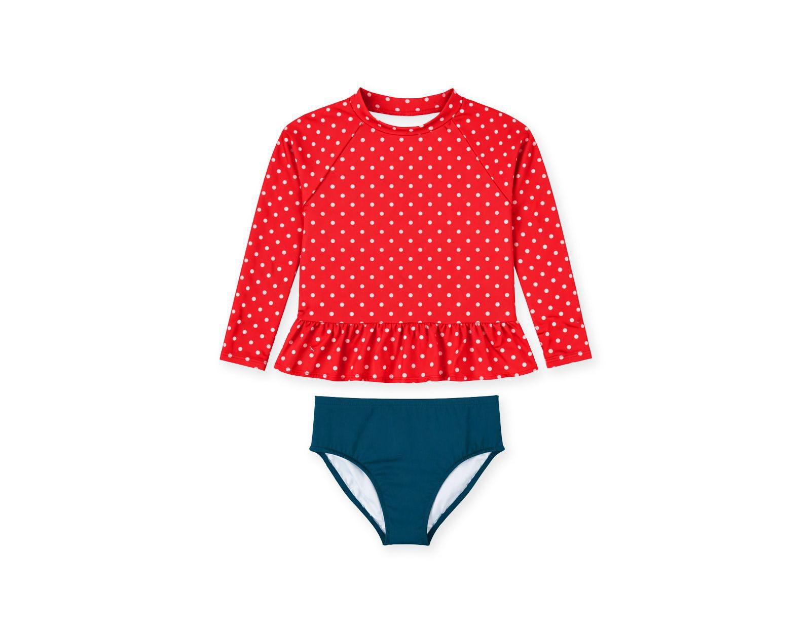 Детский купальник Florence Eiseman Little Girls Polka Dot Rashguard