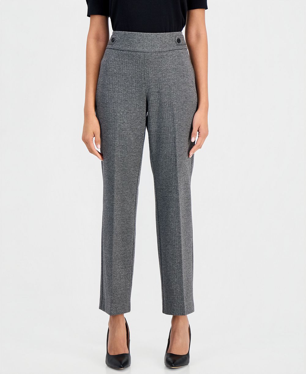 Anne Klein Essentials Petite Pull-On Cropped & Ankle Trouser