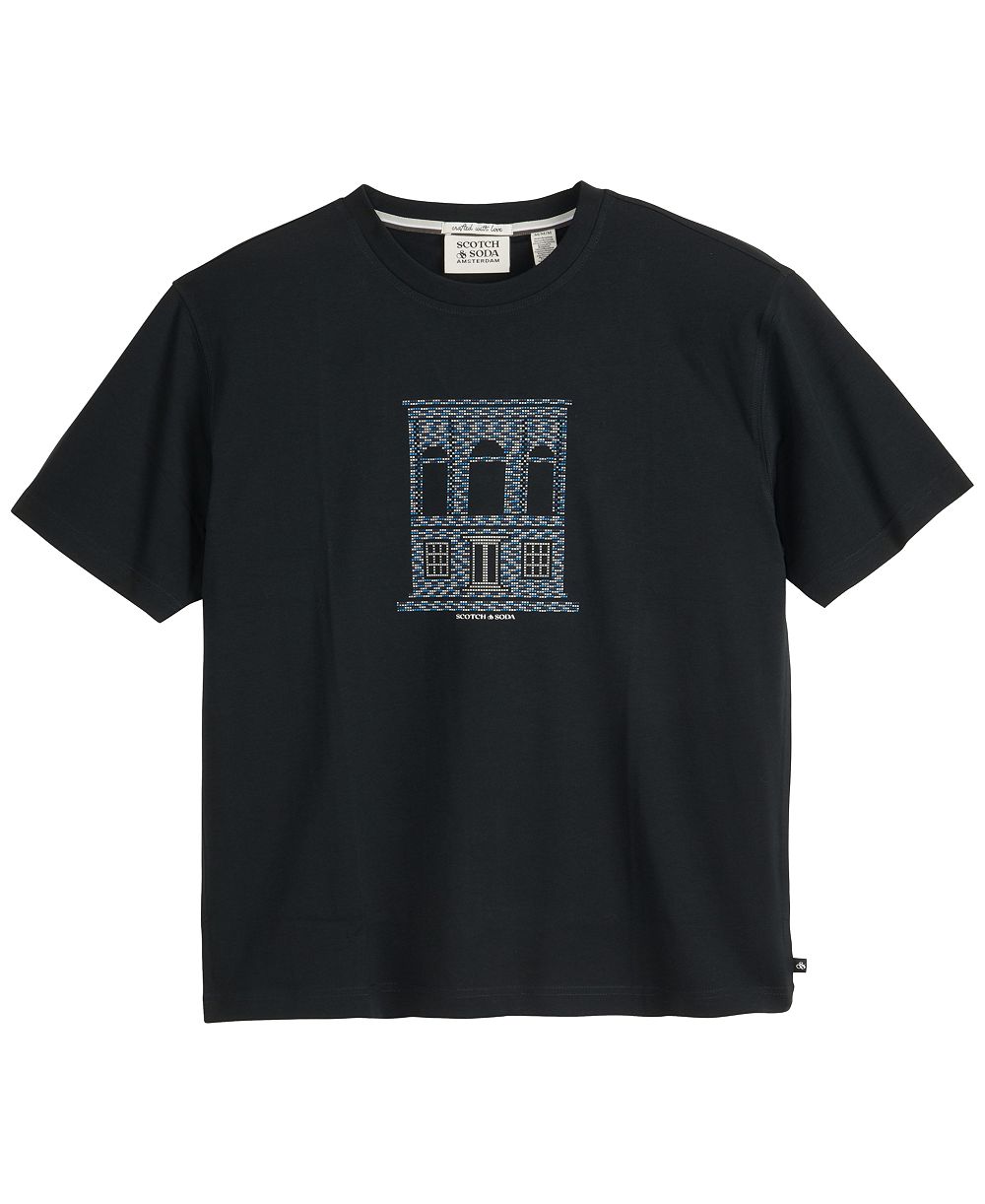 SCOTCH & SODA Men's Woven Logo Graphic Short-Sleeve T-Shirt