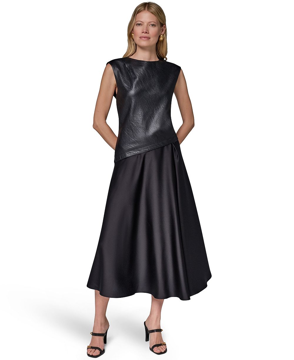 Donna Karan New York женское платье без рукавов с вырезом лодочкой