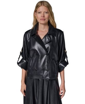 Женский укороченный жакет Donna Karan New York с подворотом рукавов