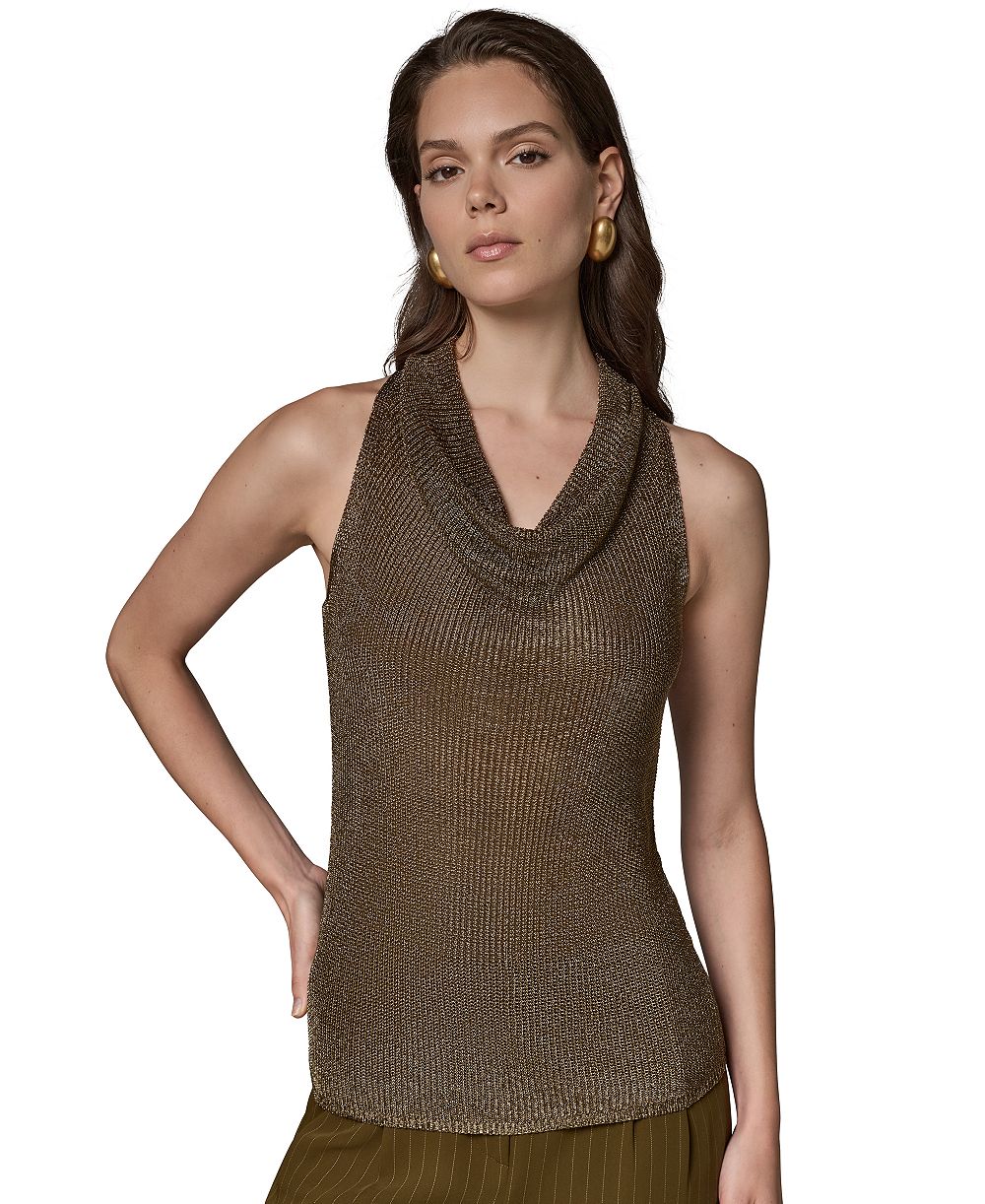 Donna Karan New York Women's Cowl Neck Sleeveless Sweater