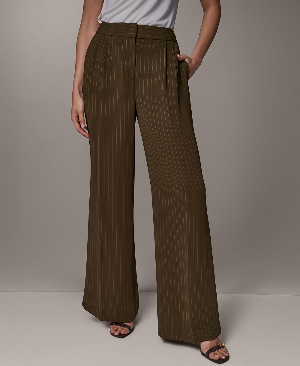 Женские брюки Donna Karan New York с высокой посадкой, полной длиной
