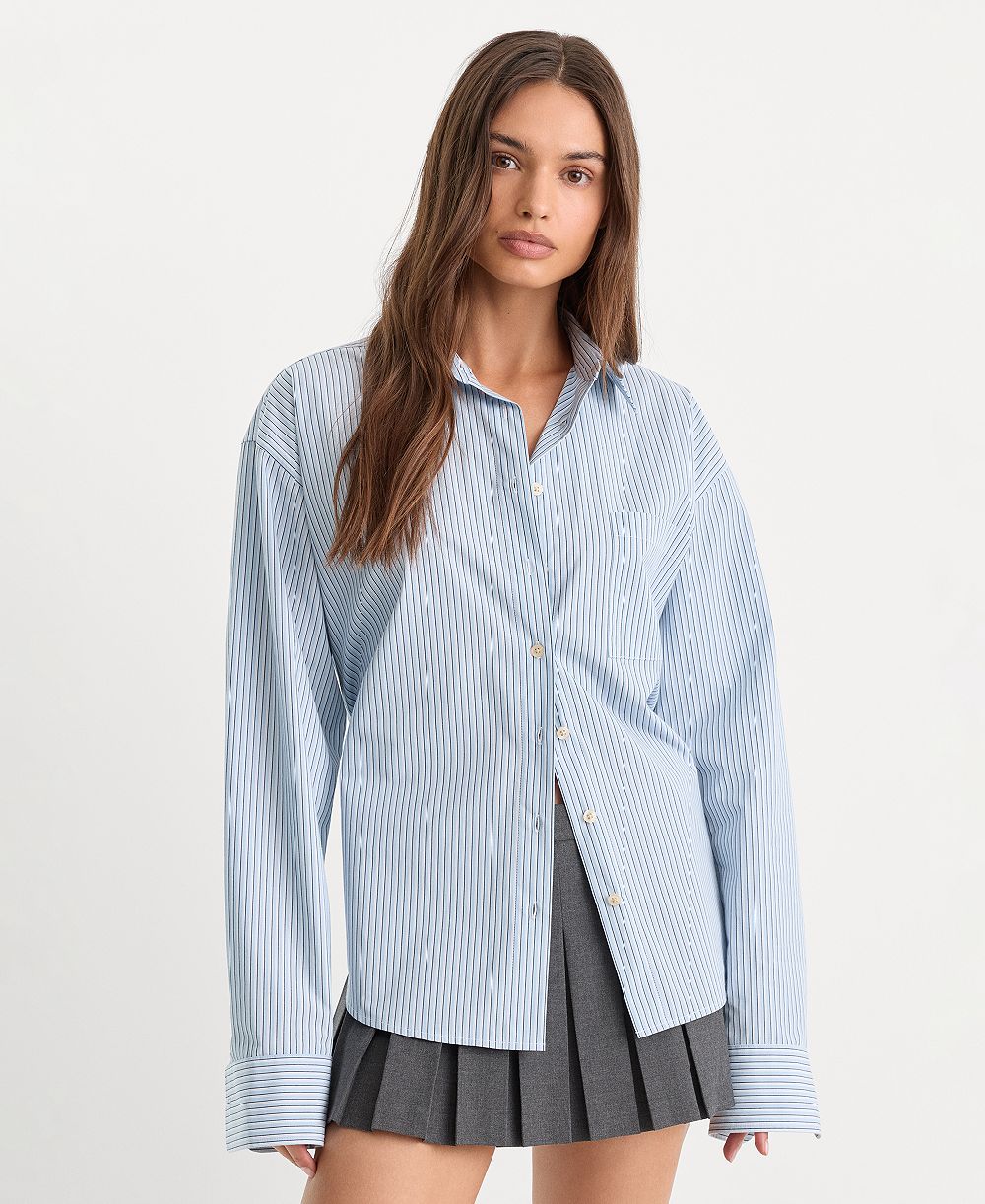 Good American Женская классическая рубашка Poplin Oversized