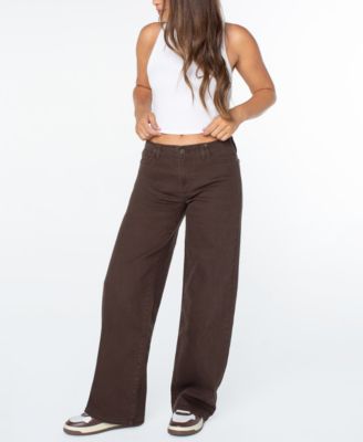 Celebrity Pink Juniors' No-Waist Mid-Rise Baggy Jeans