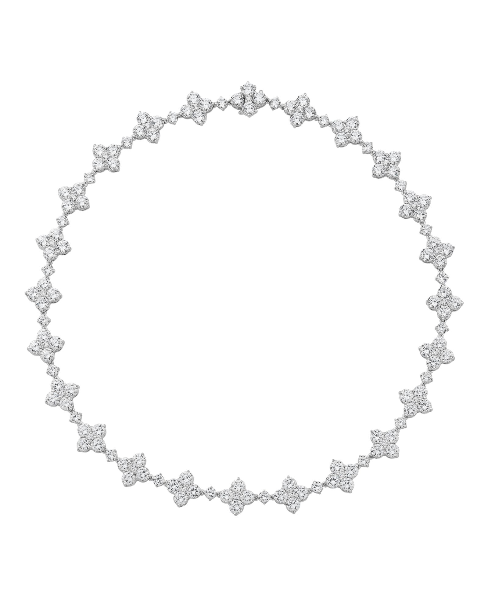 Белое ожерелье Arabella Cubic Zirconia Flower из стерлингового серебра (96-7/8 ct. t.w.)