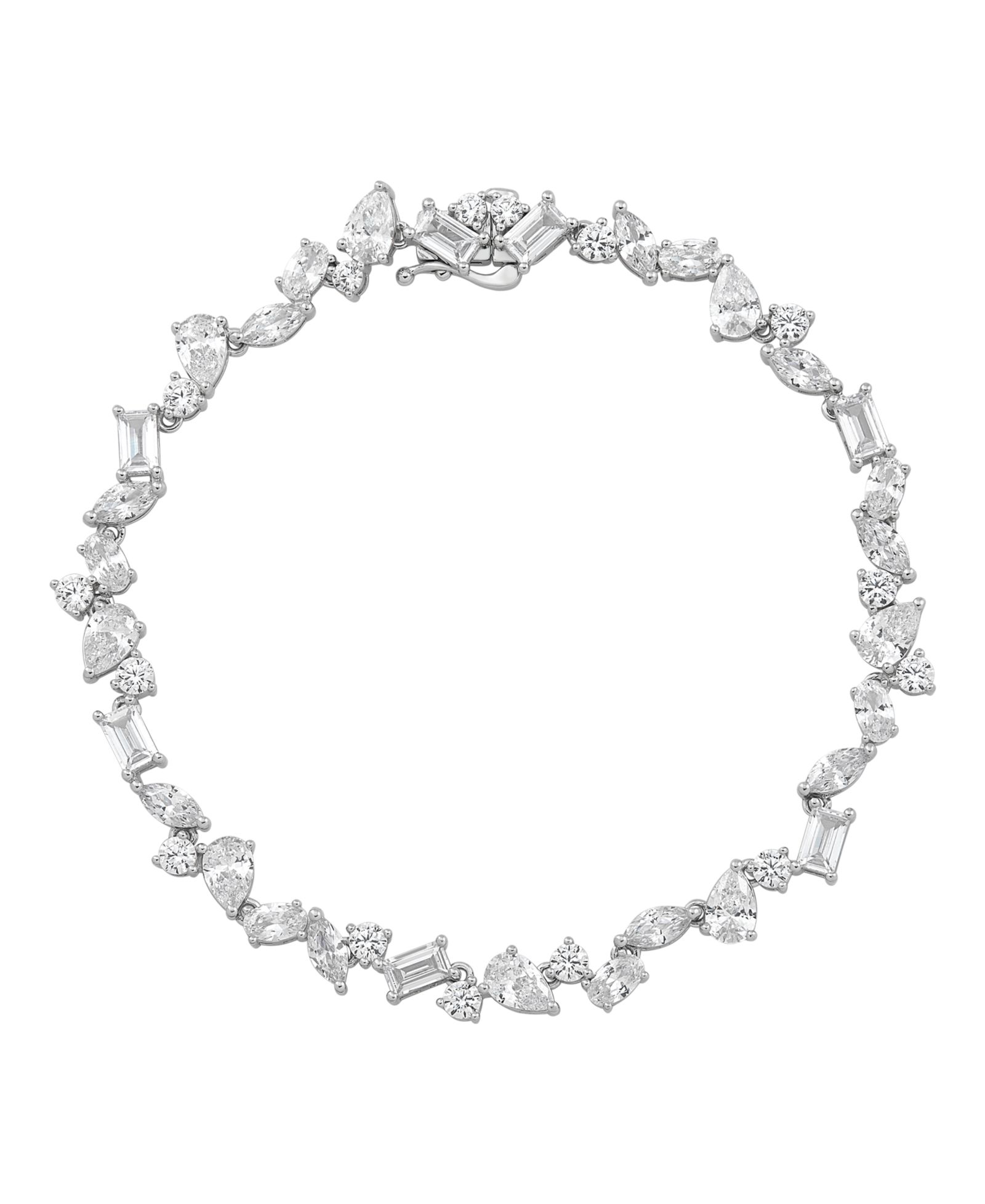 Arabella браслет с белым фианитом (17 ct. t.w.) из стерлингового серебра