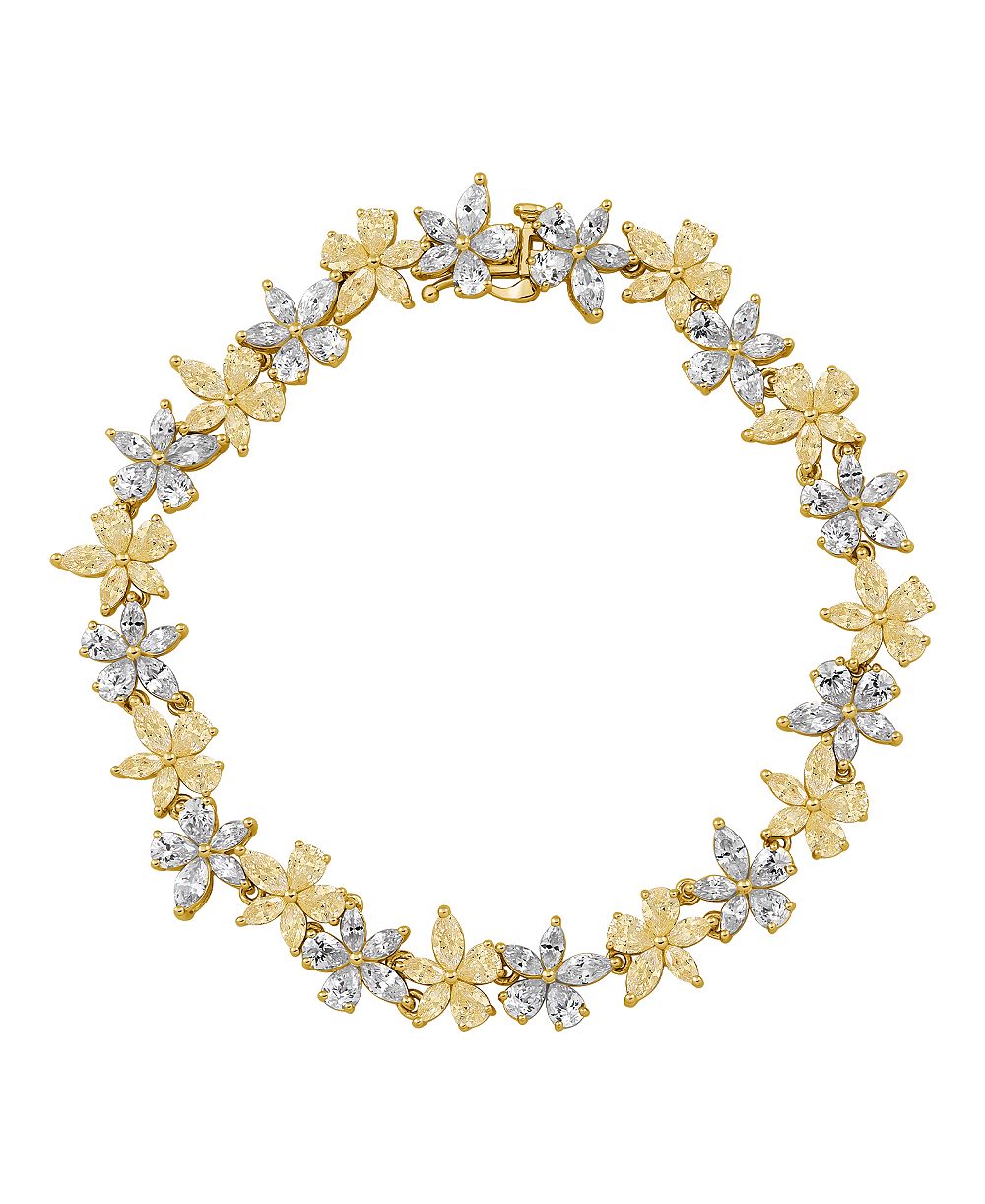 Arabella браслет с кубическим цирконием (21.04 ct. t.w.) в золоте 14k Yellow Gold-Plated Sterling Silver, желтый и белый