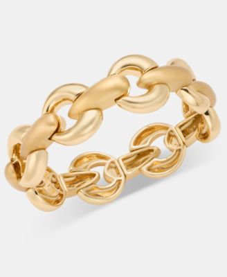 Anne Klein Puffy Interlocking Link Stretch Bracelet