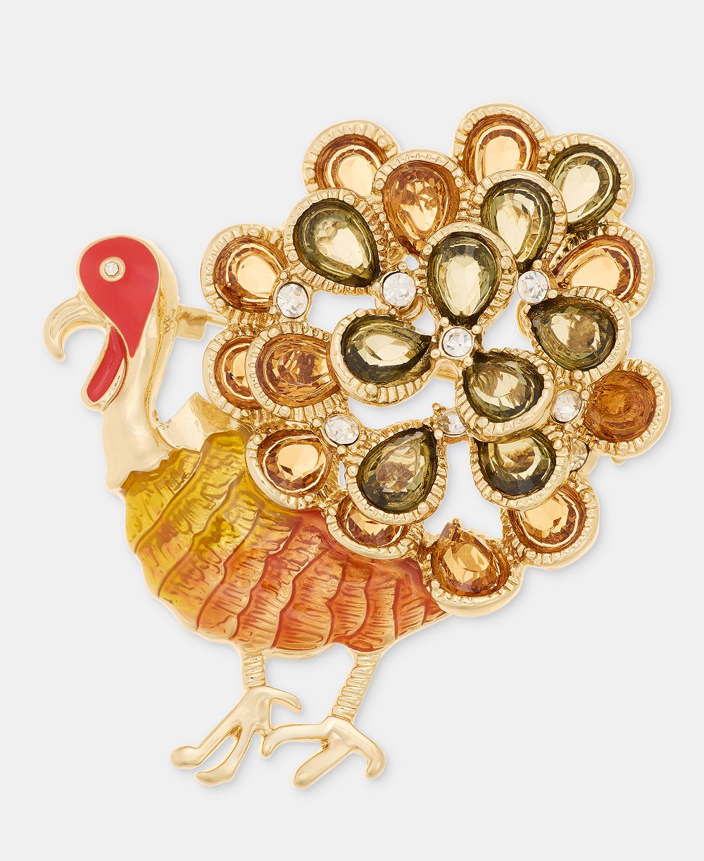 Значок Anne Klein Pavé & Stone Turkey