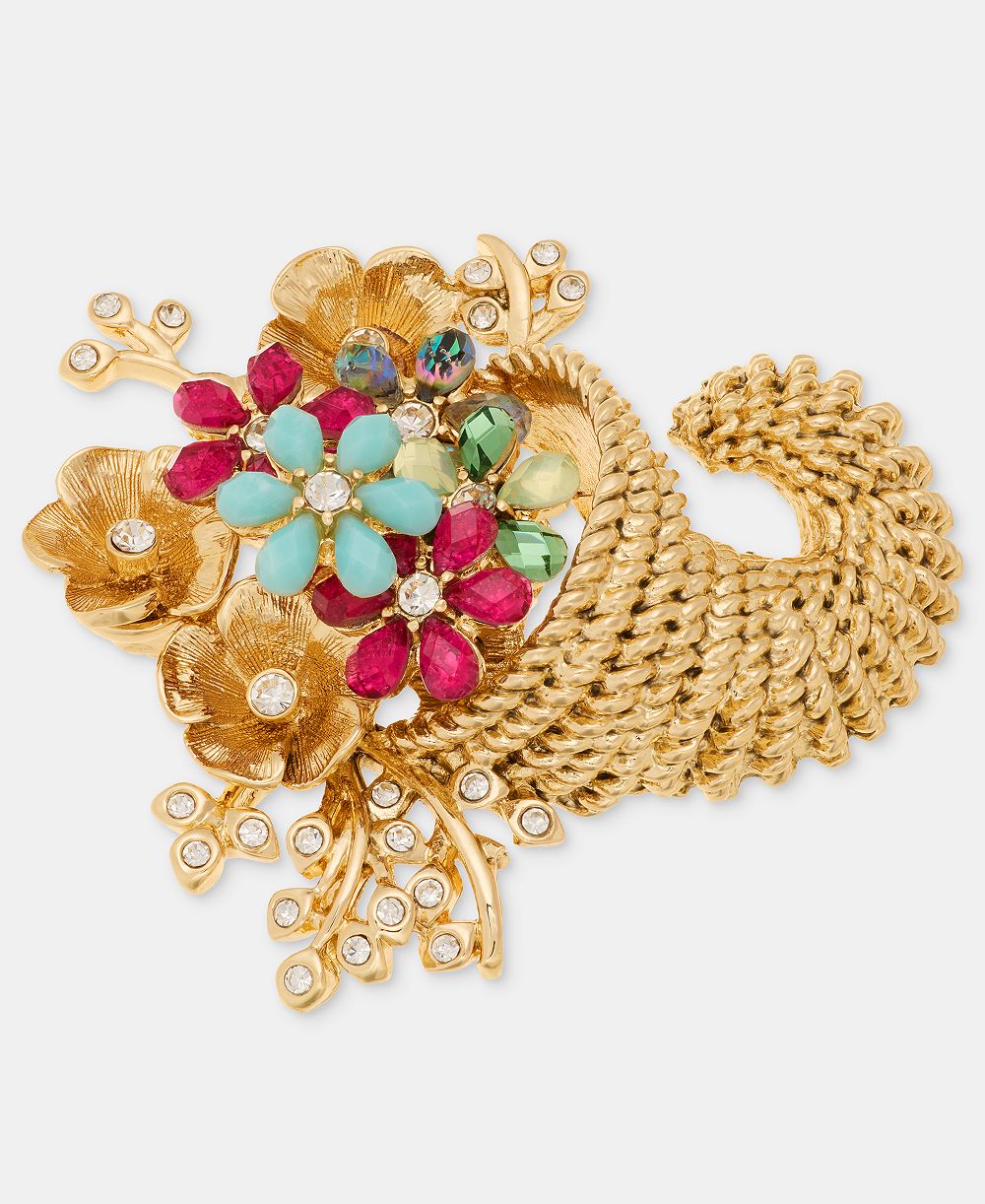Брошь Anne Klein Stone Flower Cornucopia