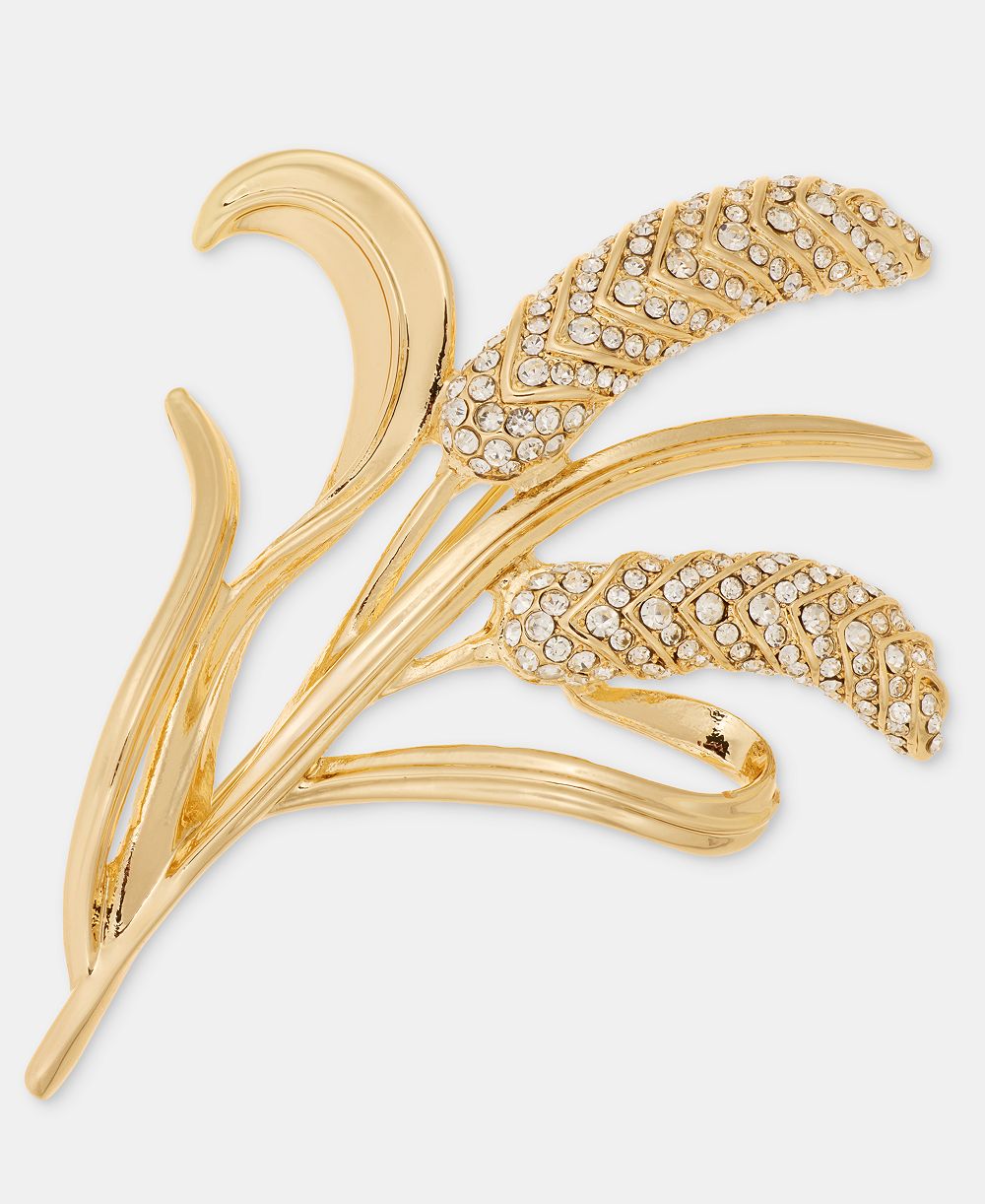 Брошь Anne Klein Pave Wheat Leaf