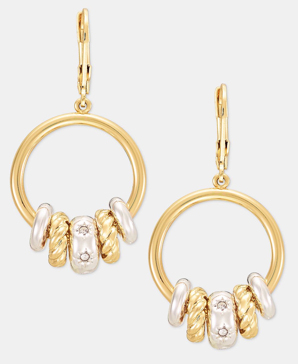 Серьги Anne Klein Pavé Starburst Rondelle Drop