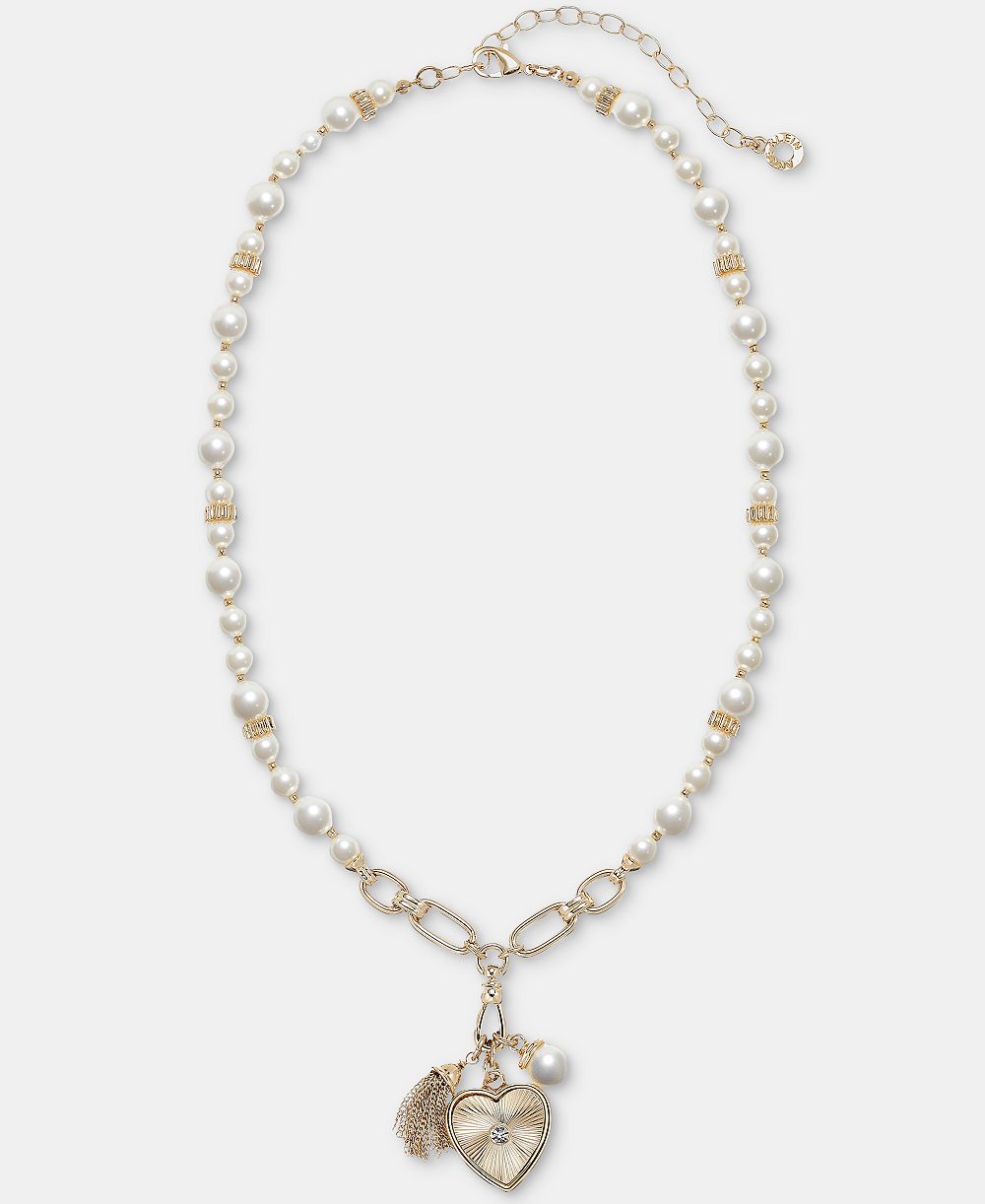 Anne Klein Ожерелье с кристаллами и имитацией жемчуга