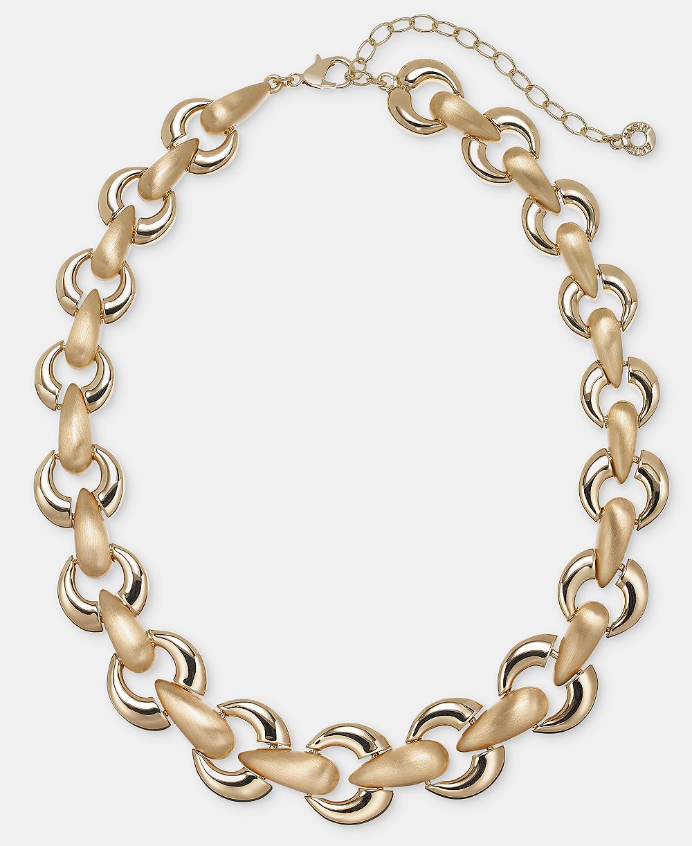 Anne Klein Ожерелье с объемными звеньями и кристаллами