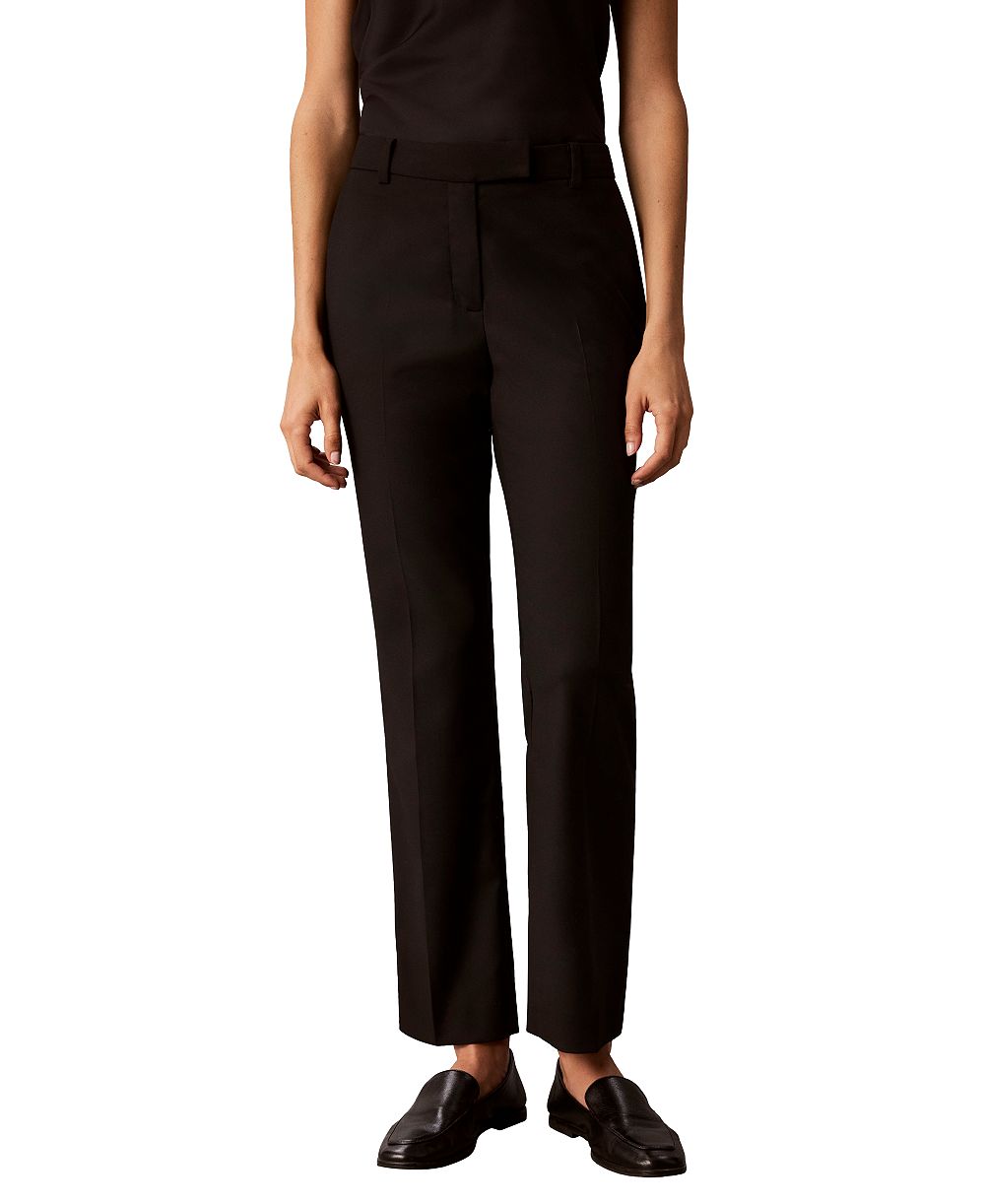 Calvin Klein Women's Mid-Rise Straight-Leg Ankle Pants