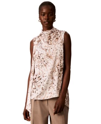 Женский топ Calvin Klein Mock Neck Tie-Front Sleeveless