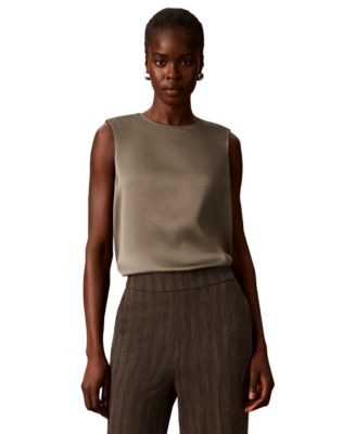 Женский топ Calvin Klein из атласа без рукавов