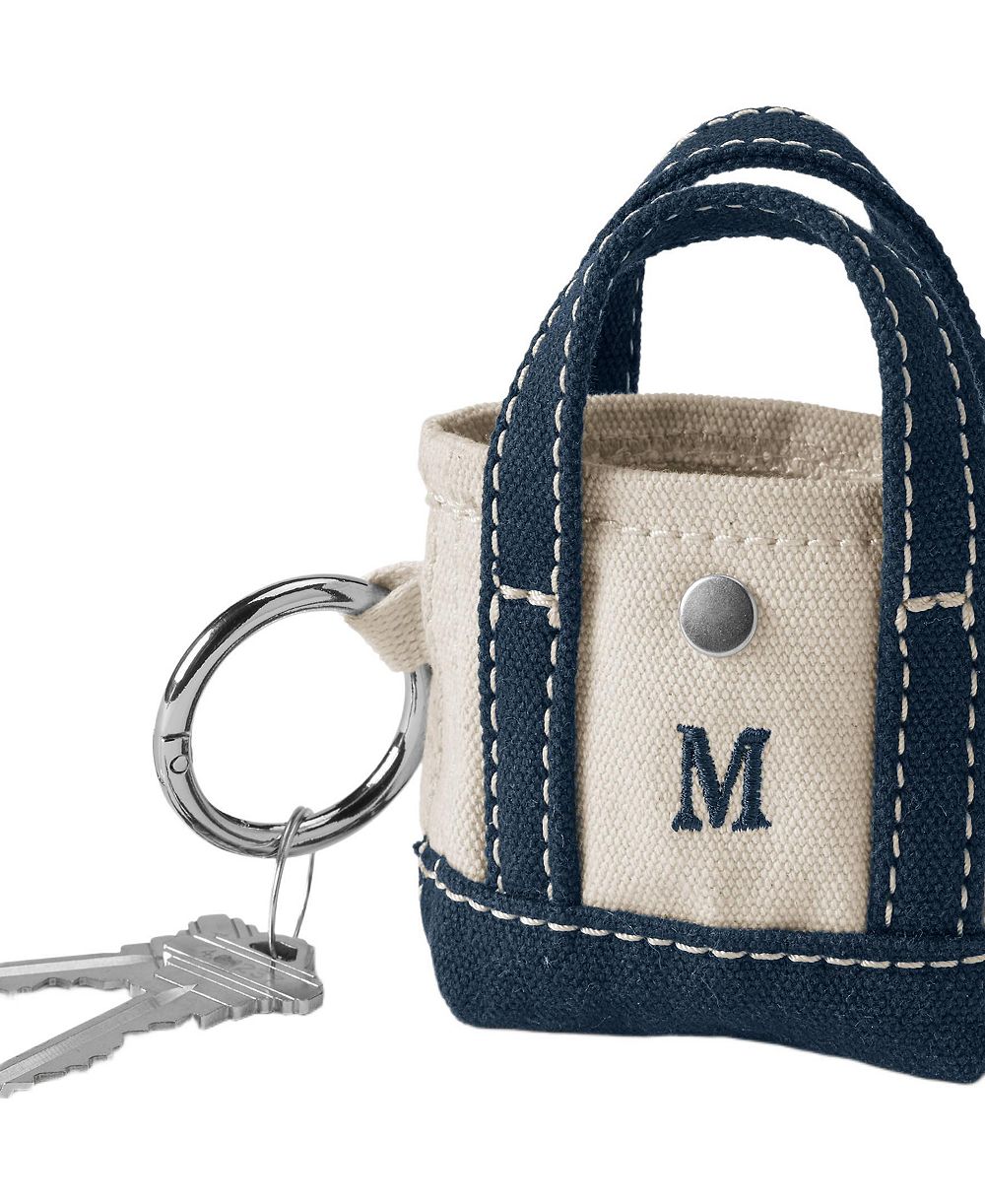 Lands' End Pre-Monogrammed Letter M Micro Canvas Tote