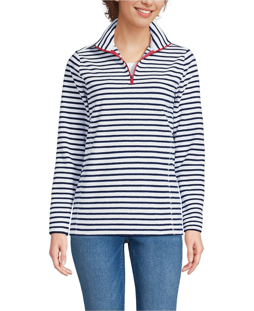 Женский флисовый джемпер Lands' End Tall Anyweather Quarter Zip