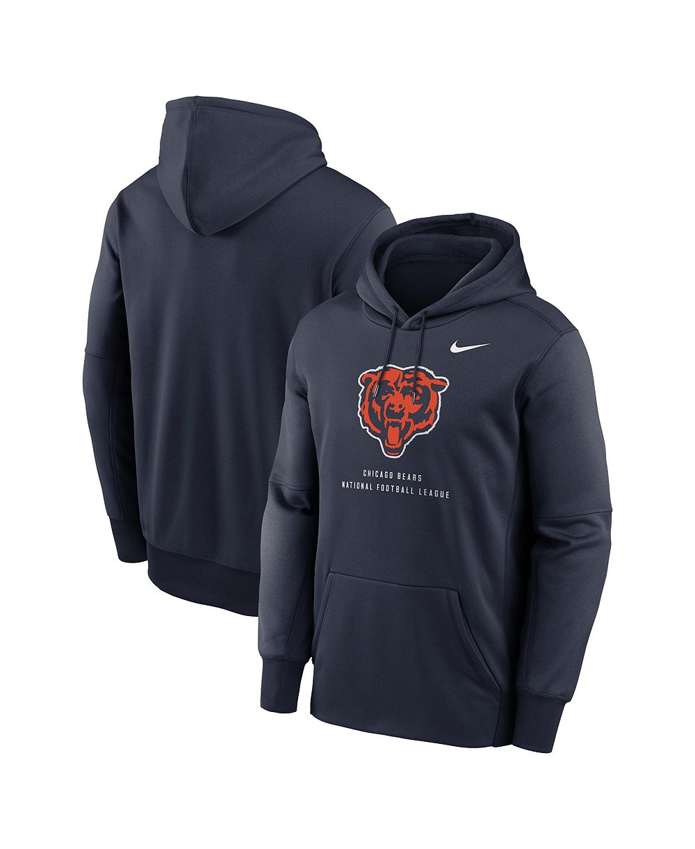 Мужская худи Nike Navy Chicago Bears Toss Sweep Therma-FIT