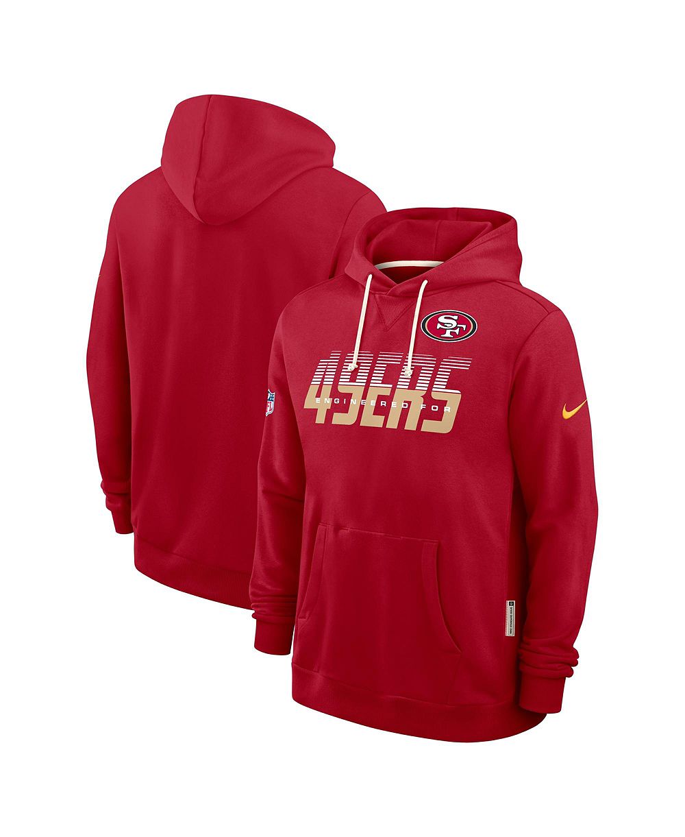 Nike Men's Scarlet San Francisco 49ers Sideline Standard Issue Dri-FIT Hoodie