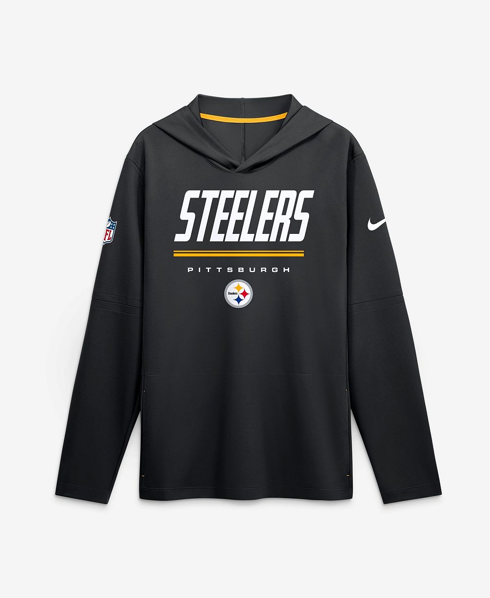 Nike Men's Black Pittsburgh Steelers Sideline Lightweight Long Sleeve Dri-FIT Hoodie