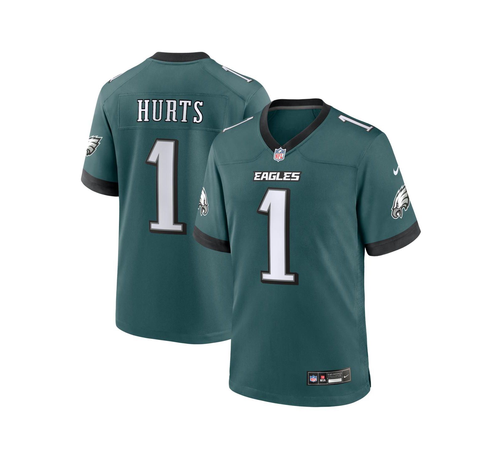 Nike Men's Jalen Hurts Midnight Green Philadelphia Eagles Team Game Jersey