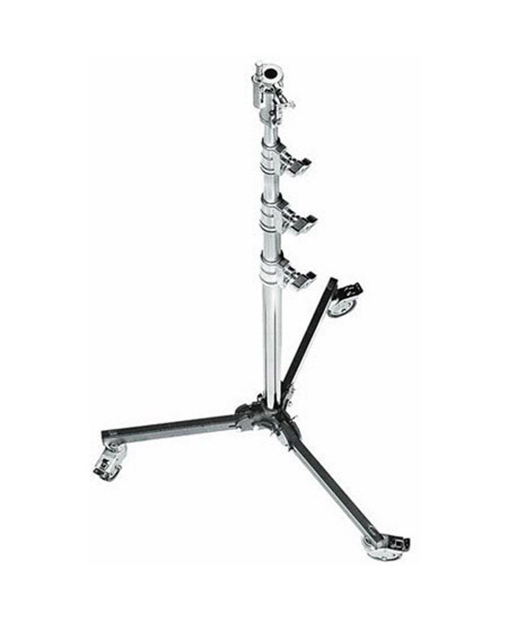 Avenger 11.15 inch Roller Stand 34 Folding Base, 5 Sections, 4 Risers, Chrome