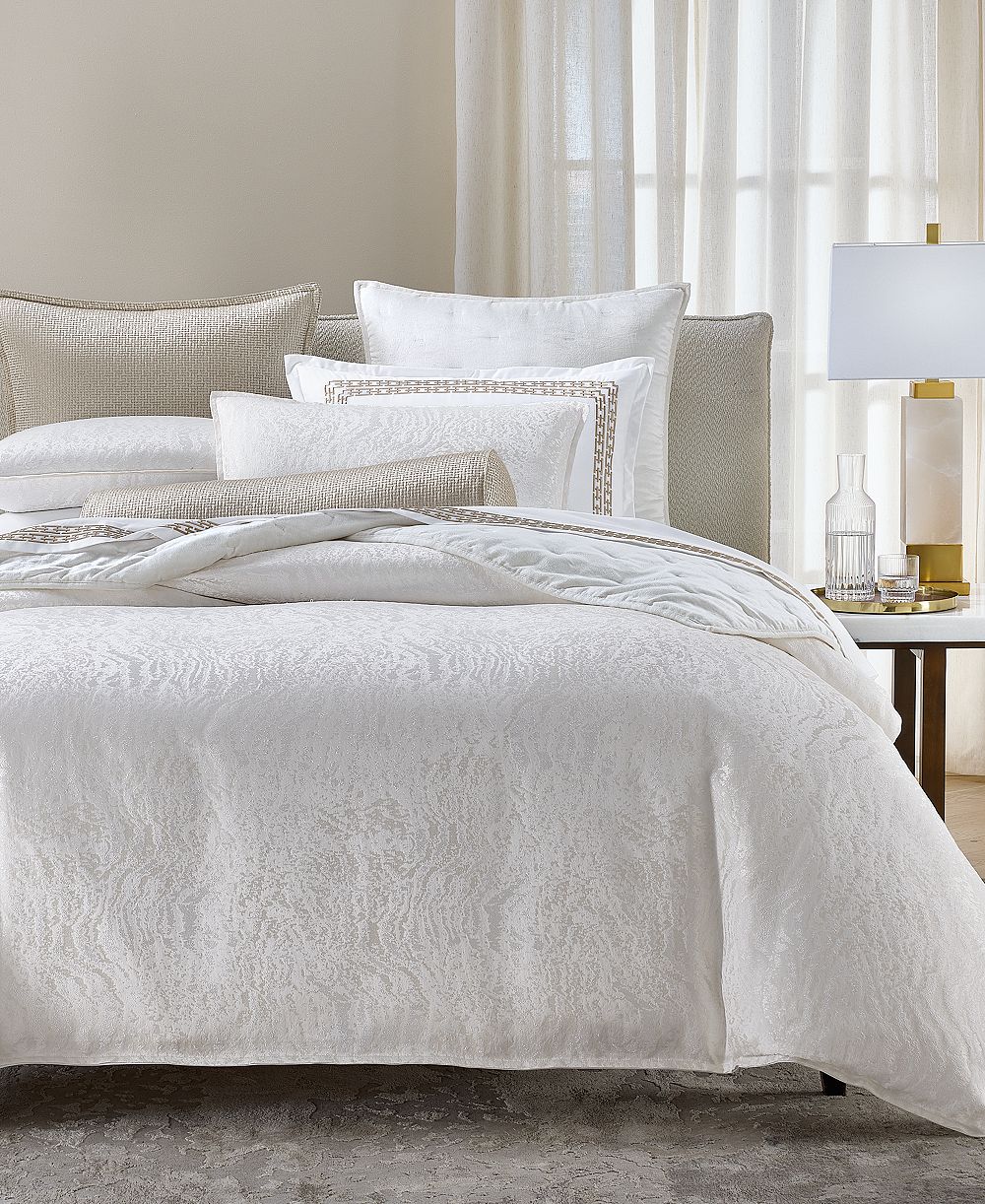 Комплект из 3 предметов Hotel Collection Rippled Marble, Full/Queen