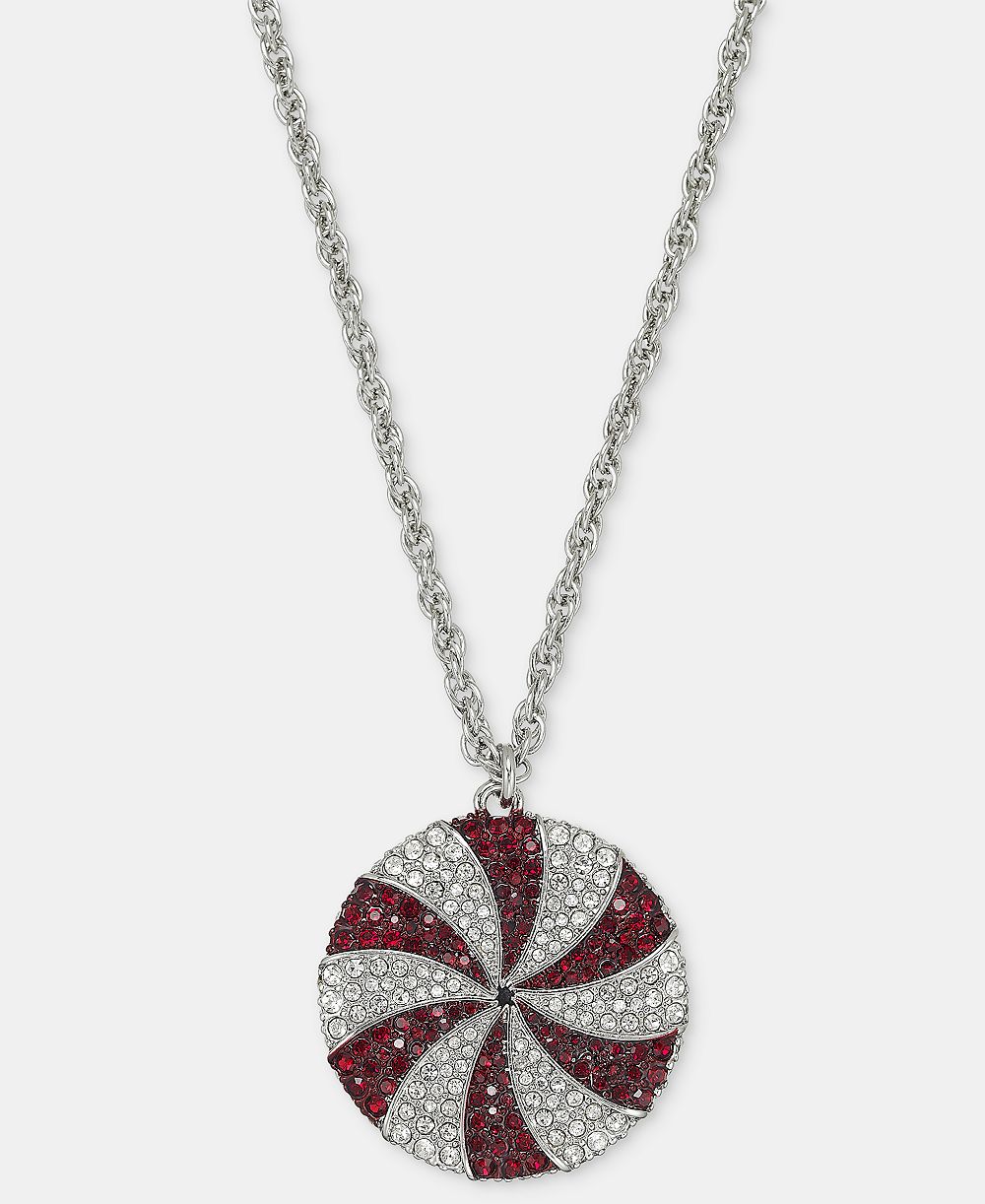 Holiday Lane Серебряное ожерелье с кулоном в виде перечной мяты, эксклюзив Macy's