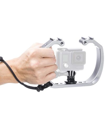 Movo Gb-U70 Underwater Water-Resistant Cold-Shoe Mount Rig for GoPro and Action Cams