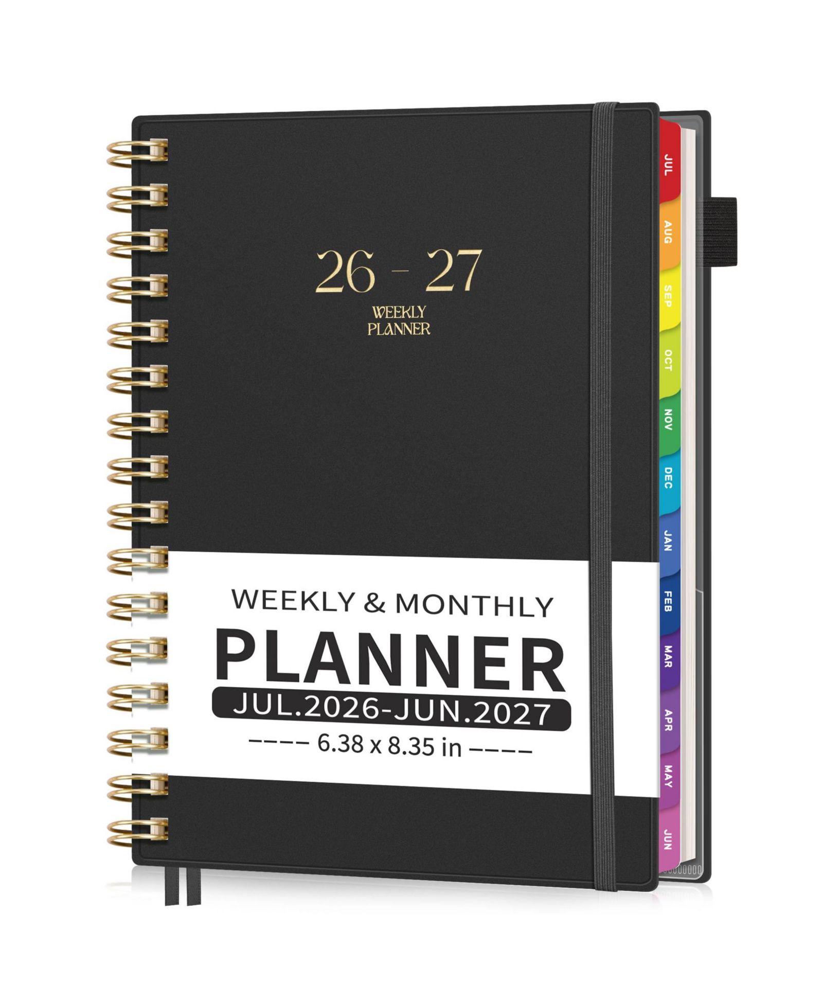 GNUADZ Academic Planner 2026-2027 Weekly Monthly PVC Tabs