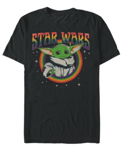Мужская футболка Design By Humans Boho Rainbow Grogu с коротким рукавом