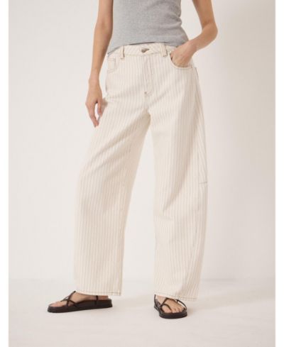 Hush Women's Bree Stripe Horseshoe Barrel Leg Jeans