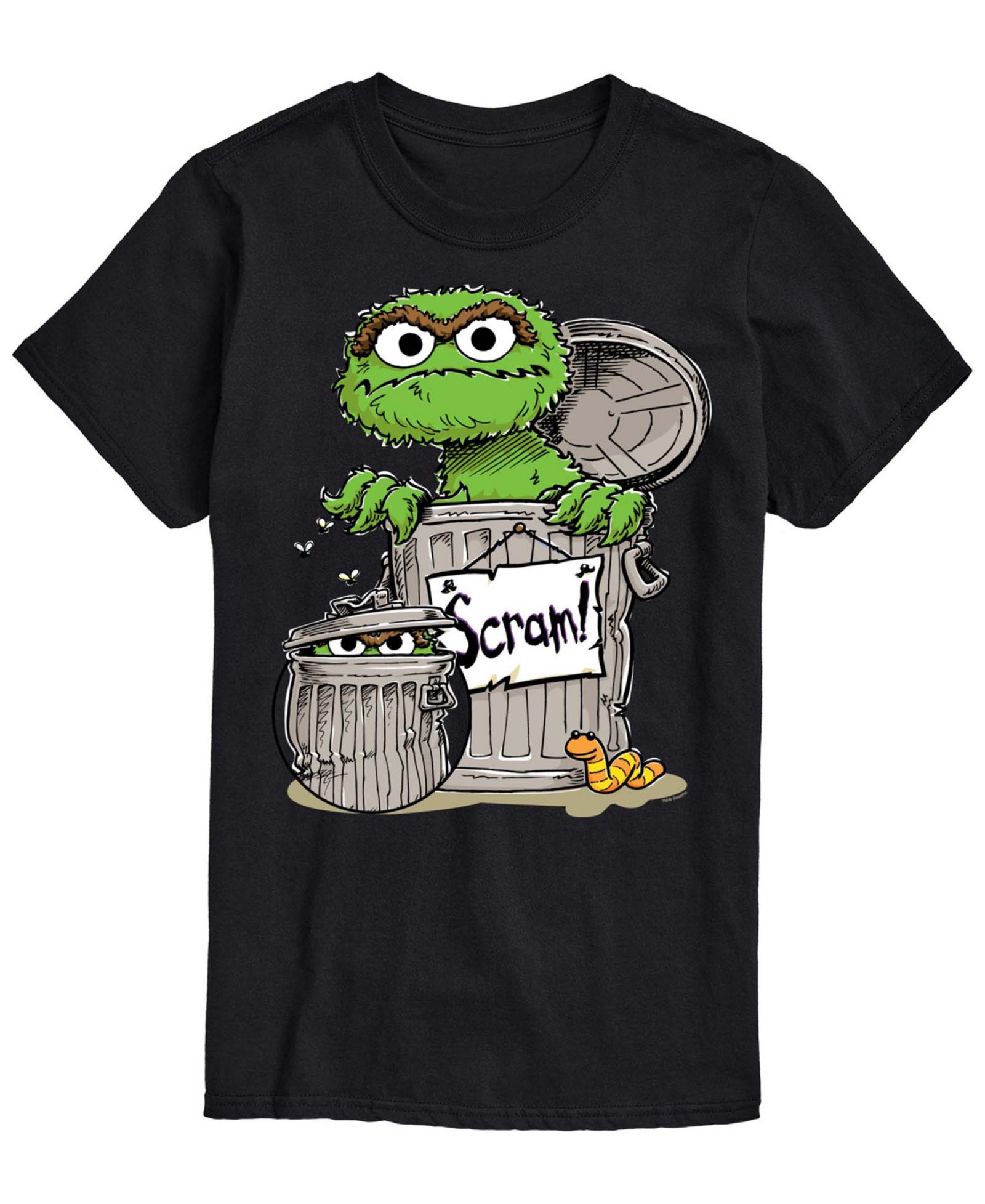 AIRWAVES Men's Sesame Street Oscar The Grouch Short-Sleeve Graphic T-Shirt